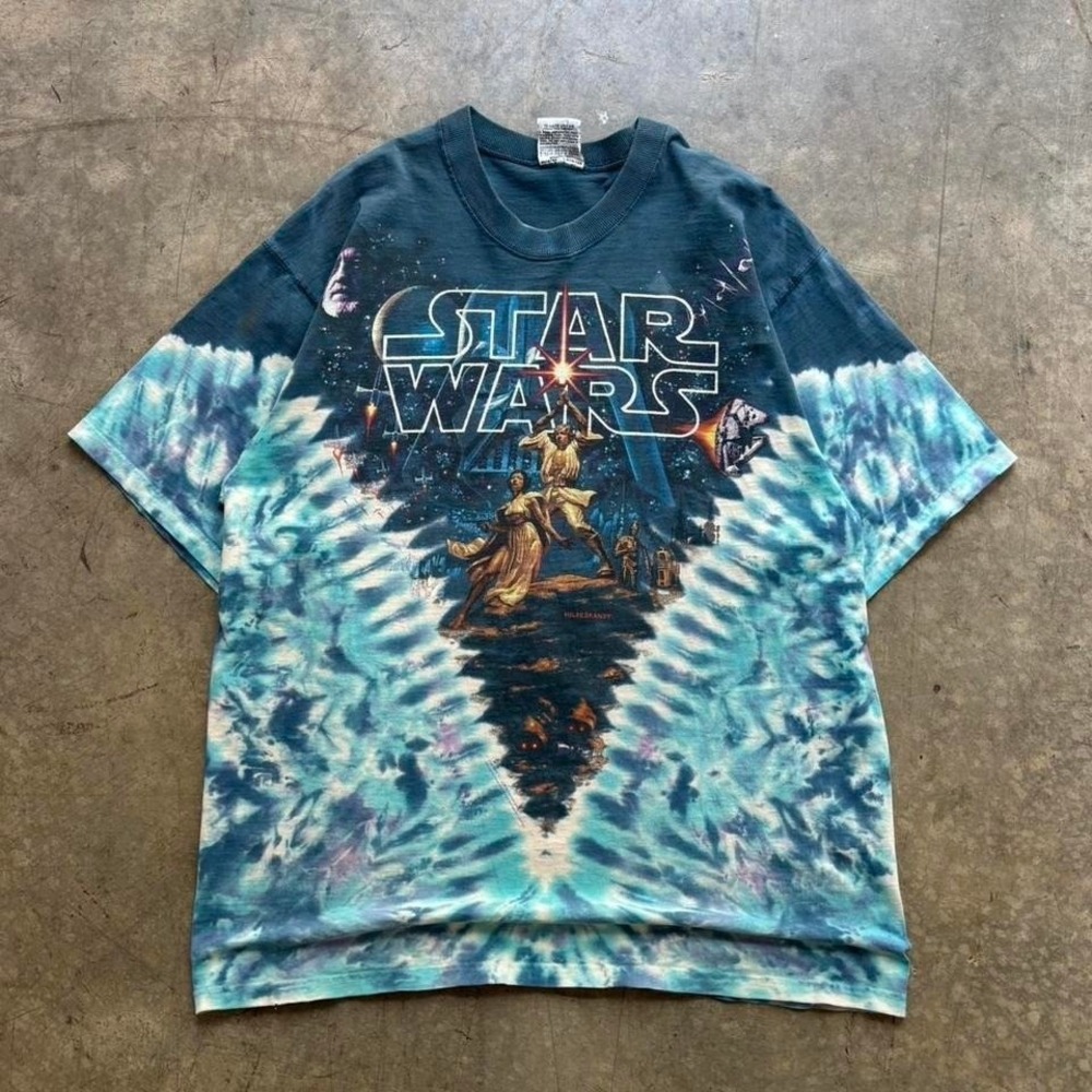 Vintage 90's Liquid Blue Star Wars Movie Promo Size Large